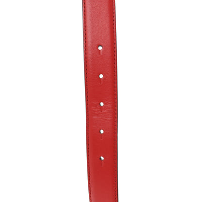 Versace Calfskin Tonal 3cm La Medusa Belt 95 38 Red 5 of 6