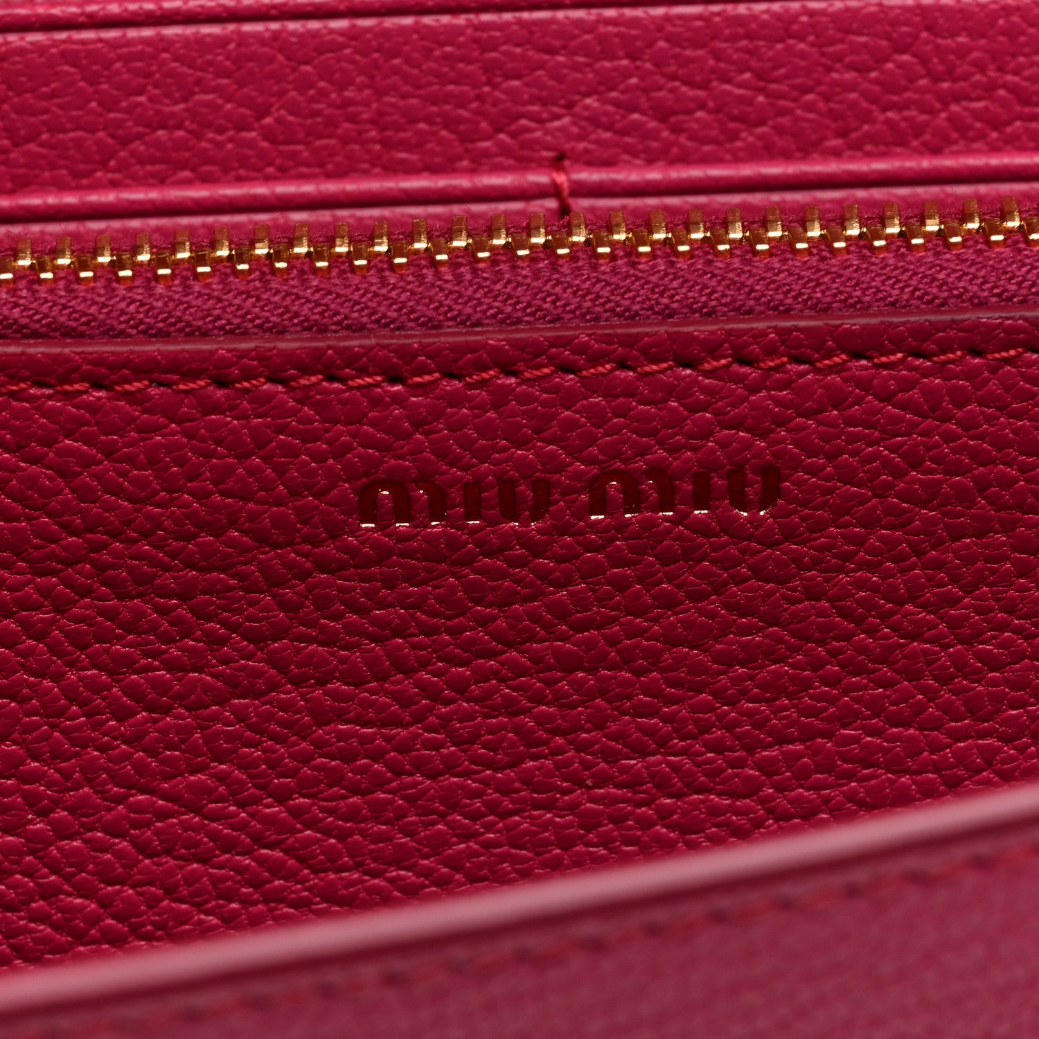 Miu Miu Goatskin Madras Flap Wallet Peonia 6 of 7