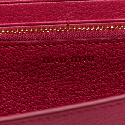 Miu Miu Goatskin Madras Flap Wallet Peonia 6 of 7