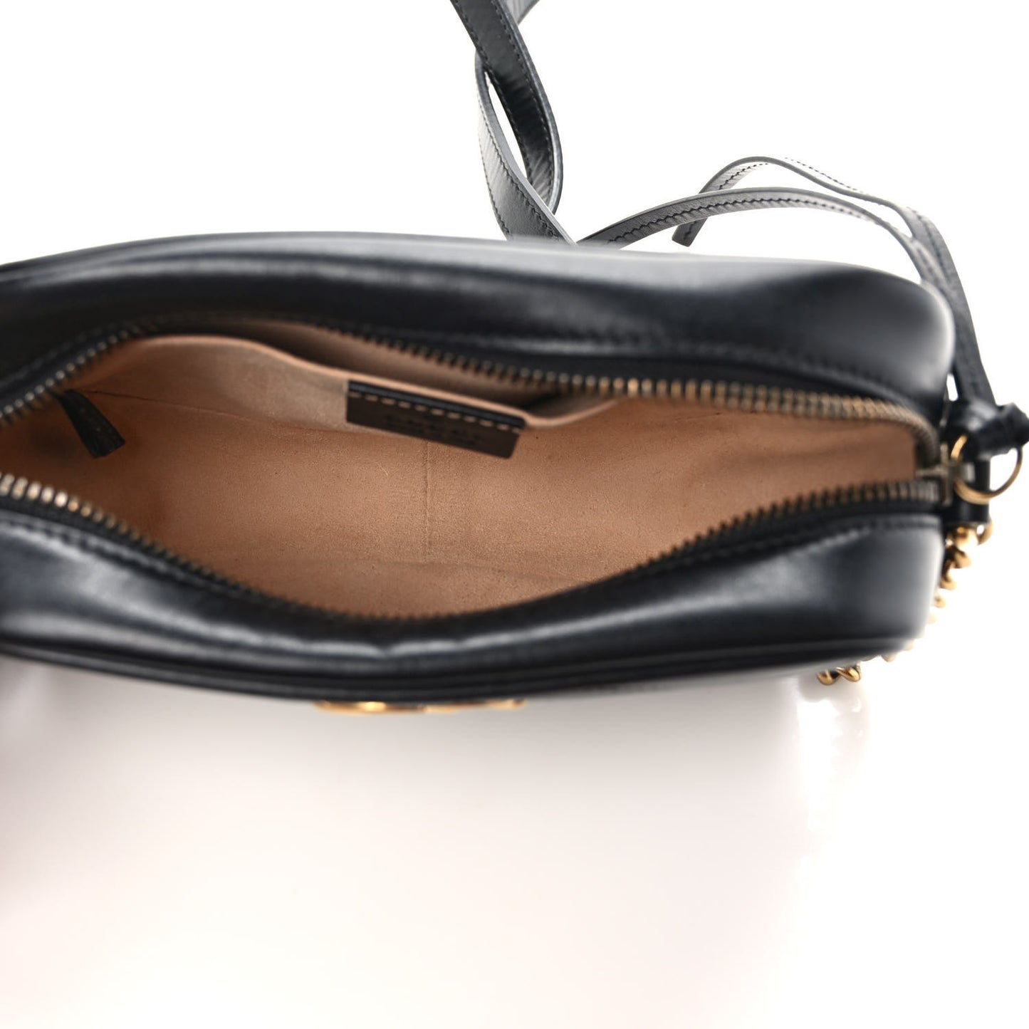 Calfskin Matelasse Mini GG Marmont Chain Shoulder Bag Black