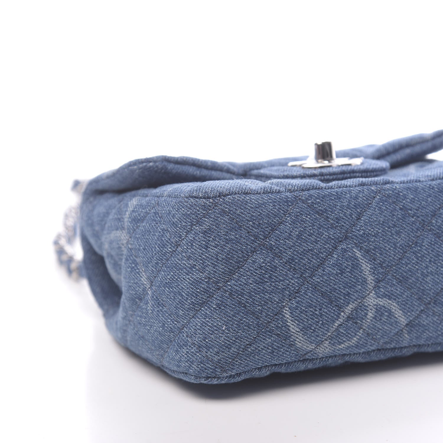 Chanel Denim CC Quilted Mini Square Flap Blue 8 of 11