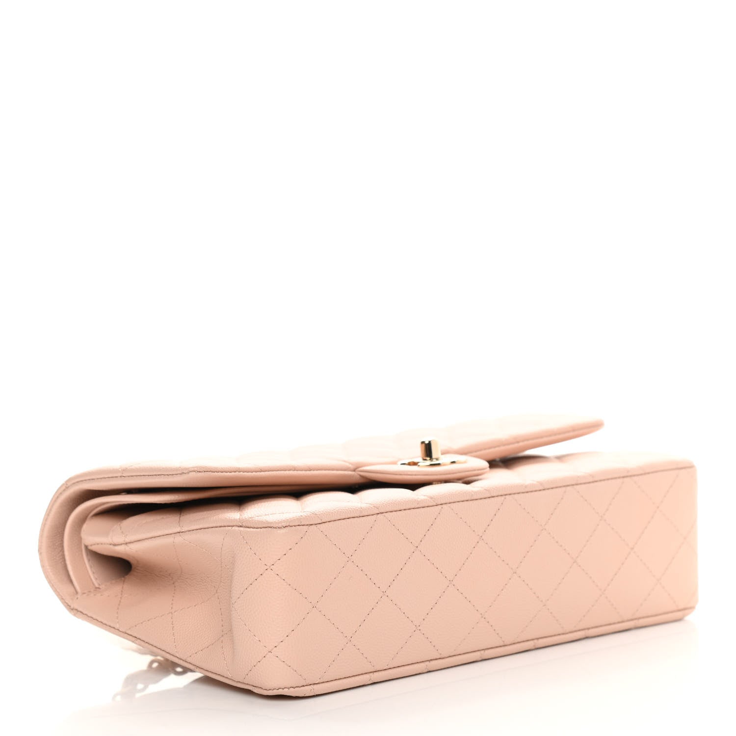 Chanel Caviar Quilted Medium Double Flap Light Beige 4 of 11