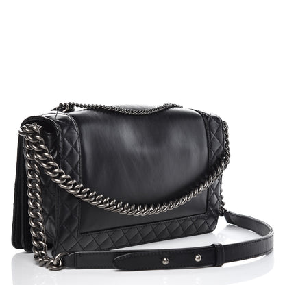 Chanel Calfskin Enchained Medium Boy Flap Black 3 of 9