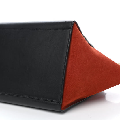 Celine Drummed Calfskin Suede Medium Trapeze Chalk 8 of 9