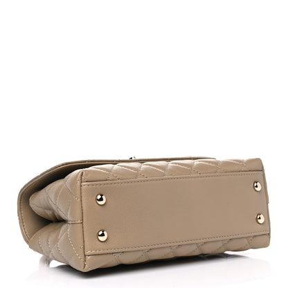 Chanel Caviar Lizard Embossed Quilted Mini Coco Handle Flap Dark Beige 3 of 5