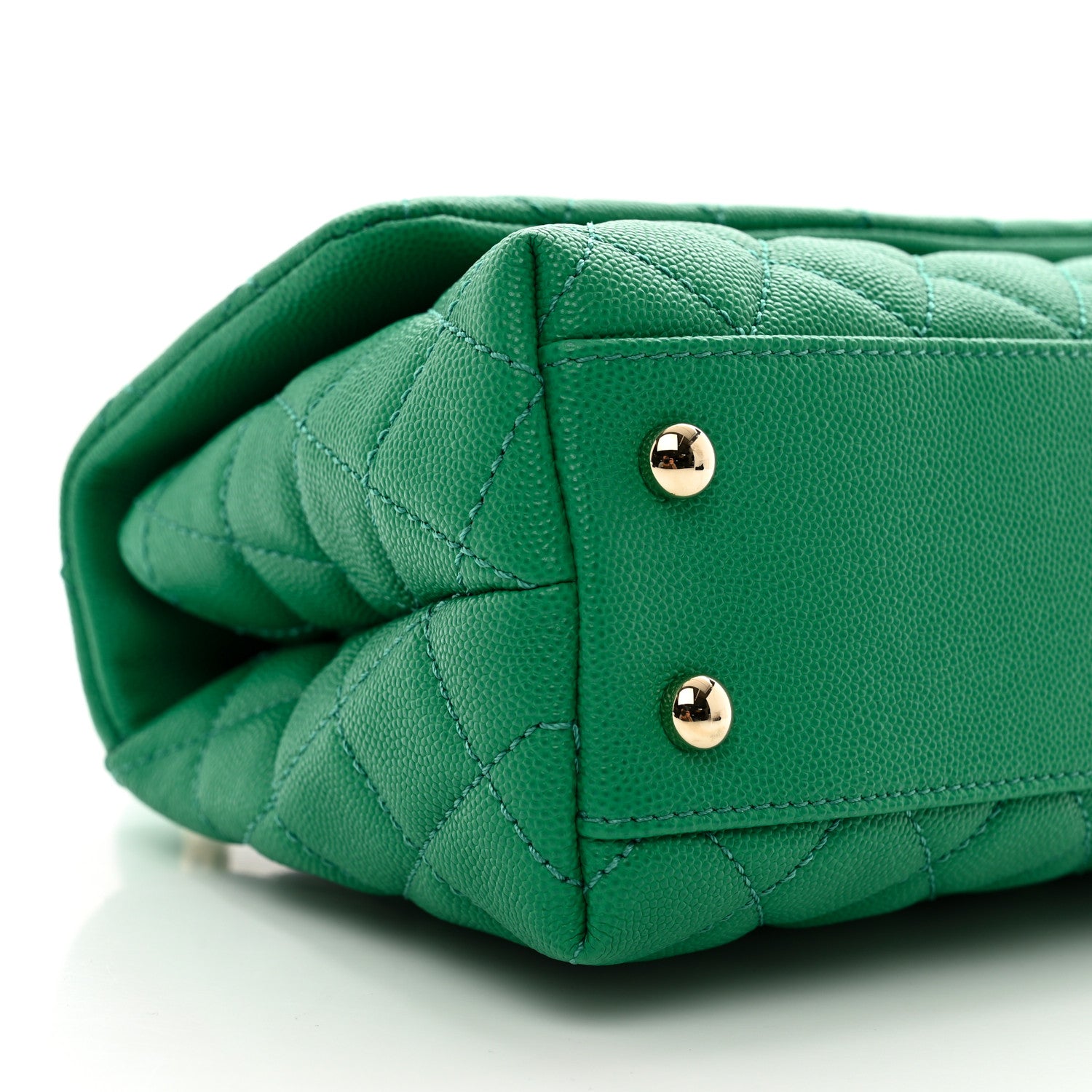 Chanel Caviar Quilted Mini Coco Handle Flap Green 9 of 10