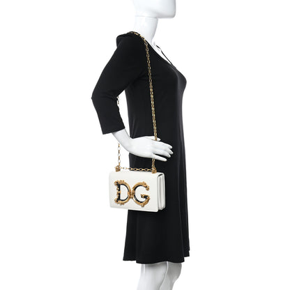 Dolce & Gabbana Nappa DG Girls Shoulder Bag White 2 of 11