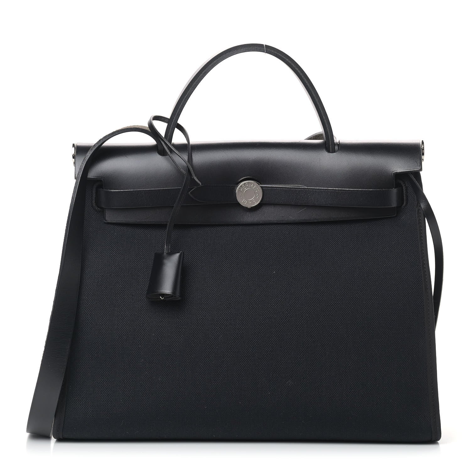 Hermes Military Toile Vache Hunter Herbag Zip PM 31 Black 3 of 13