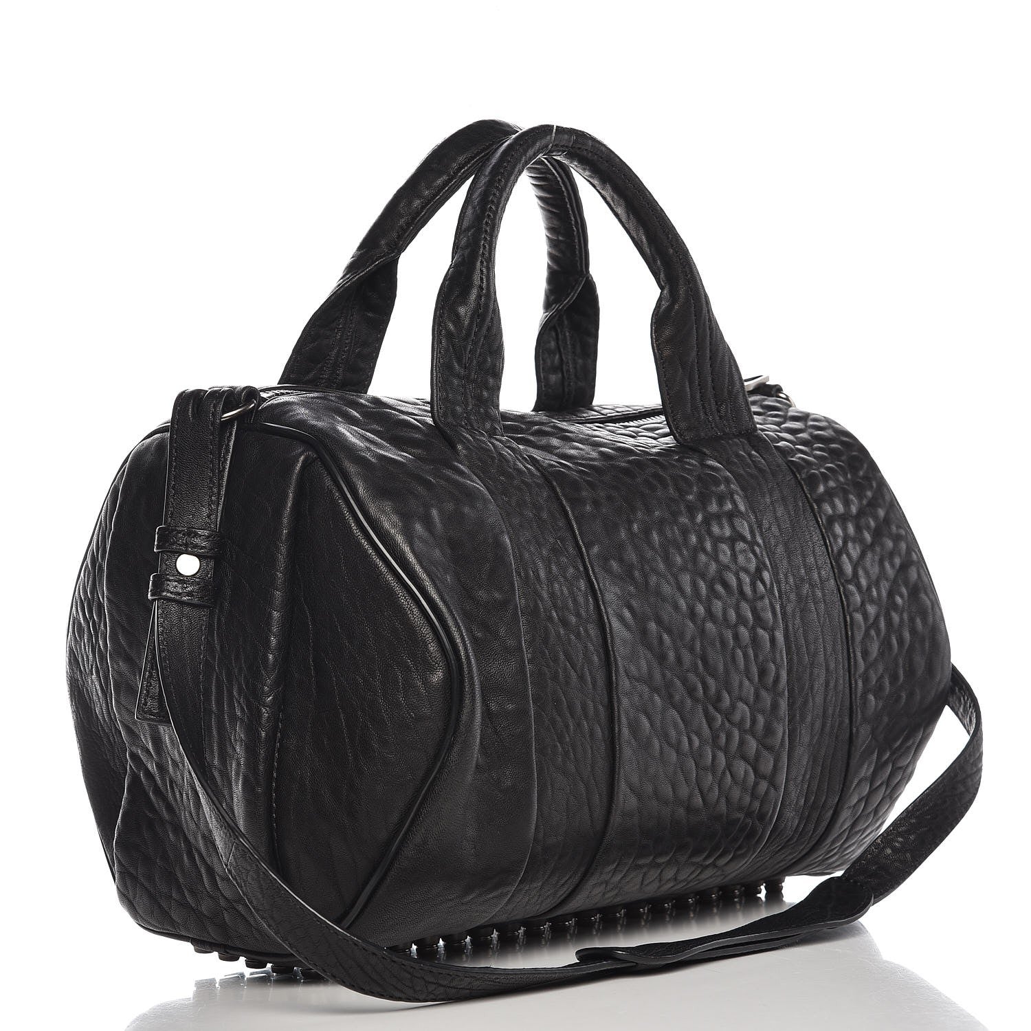 Alexander Wang Pebbled Lambskin Rocco Black Silver Hardware 3 of 6