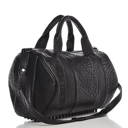 Alexander Wang Pebbled Lambskin Rocco Black Silver Hardware 3 of 6