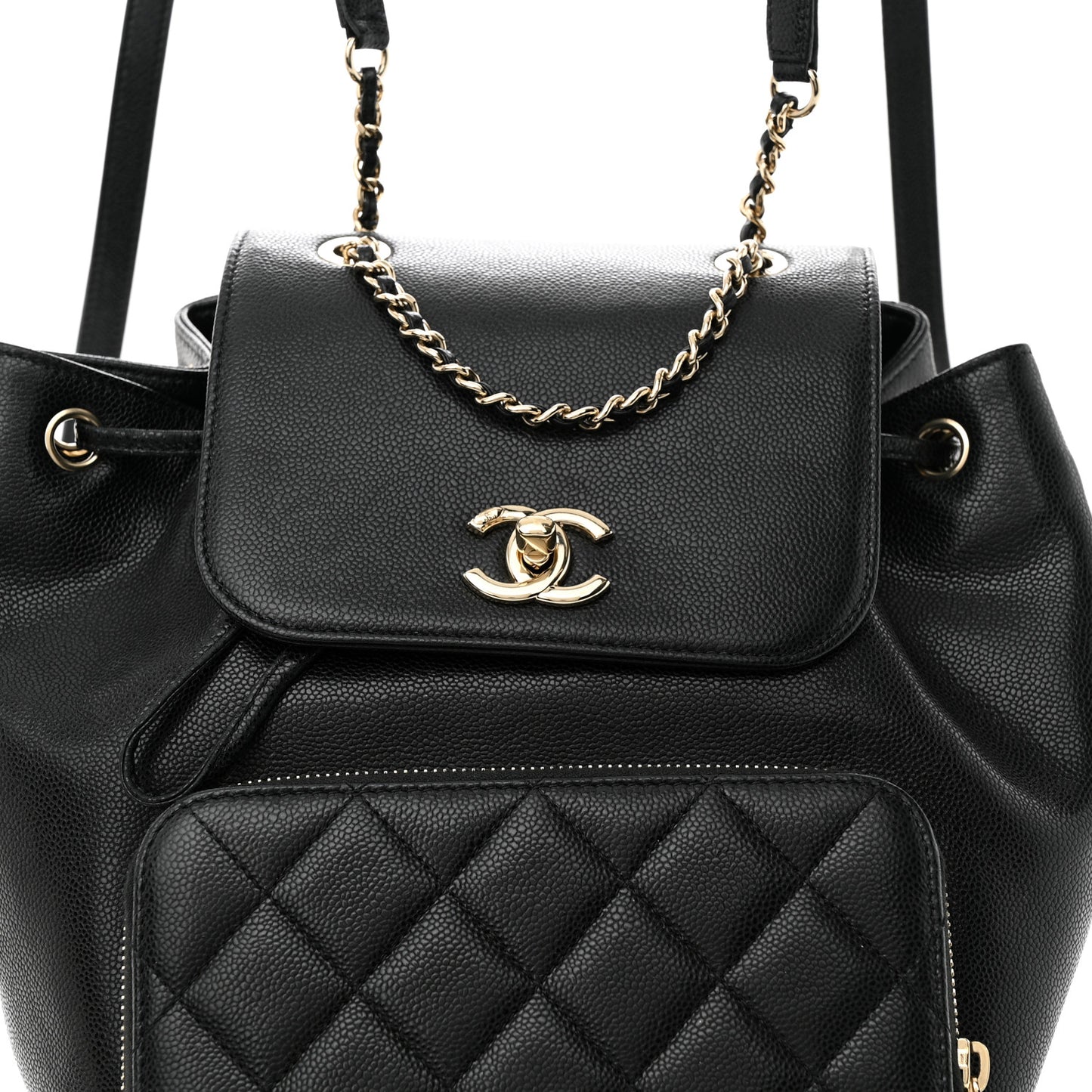 Caviar Quilted Business Affinity Backpack Black