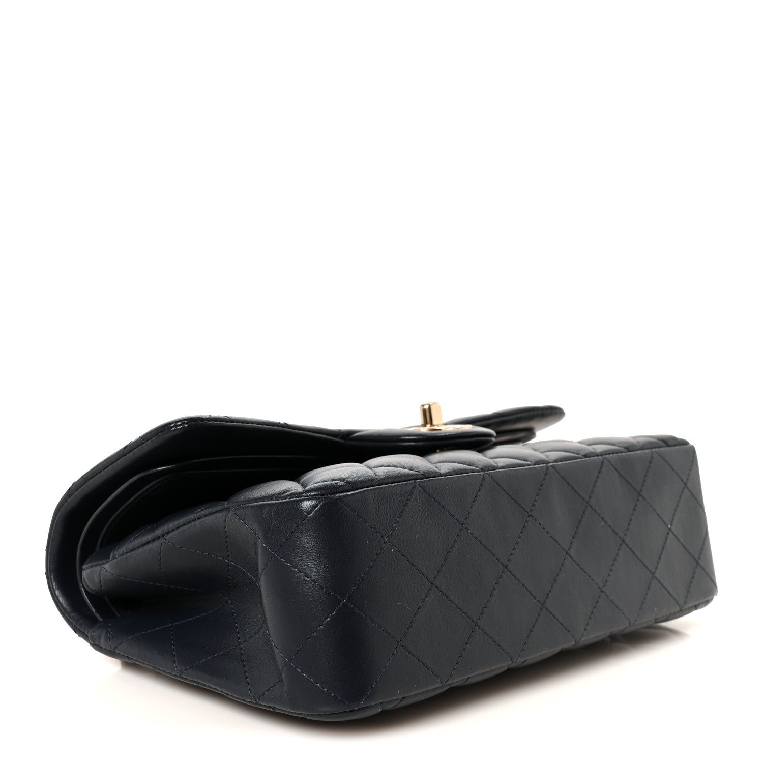 Chanel Lambskin Quilted Small Double Flap Navy 4 of 12