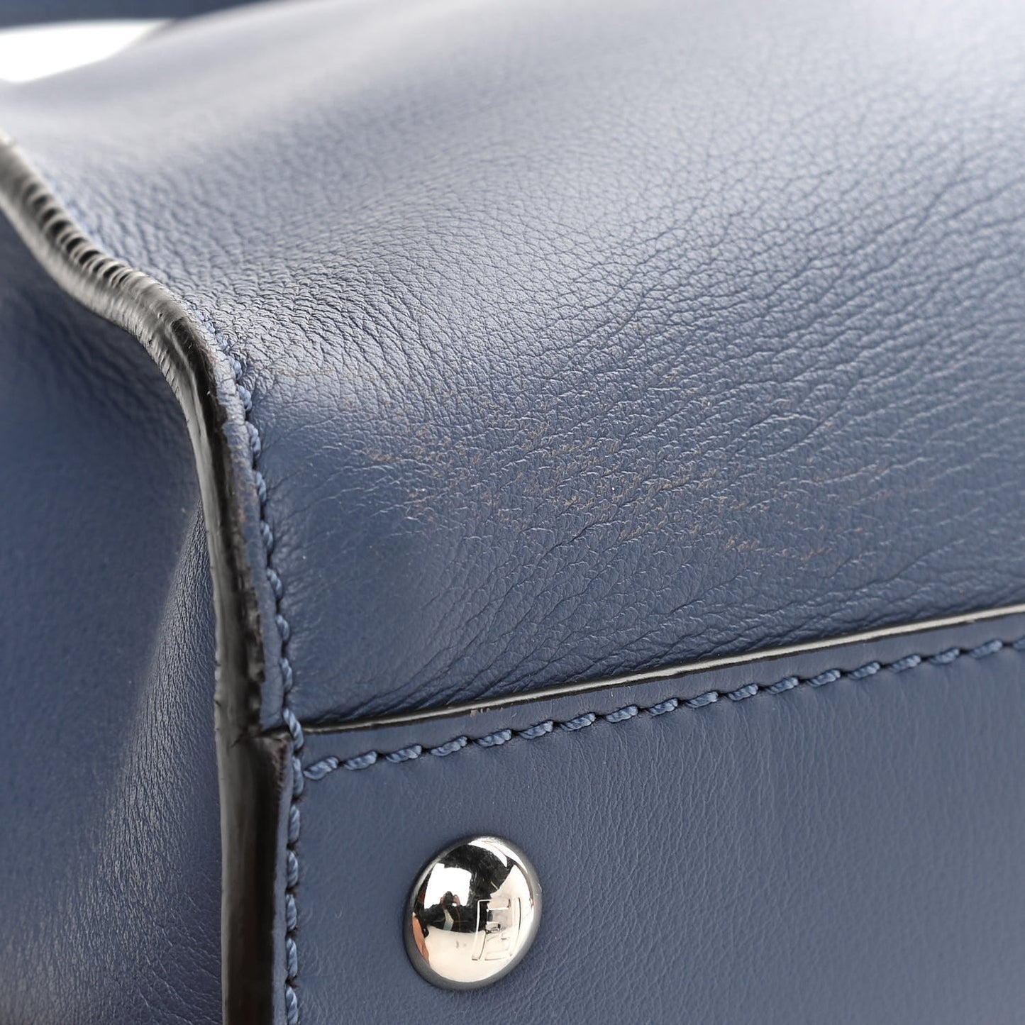 Calfskin Medium Peekaboo Iconic Satchel Blue