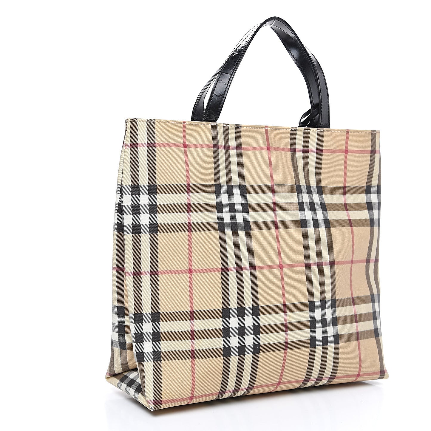 House Check Medium Tote Black