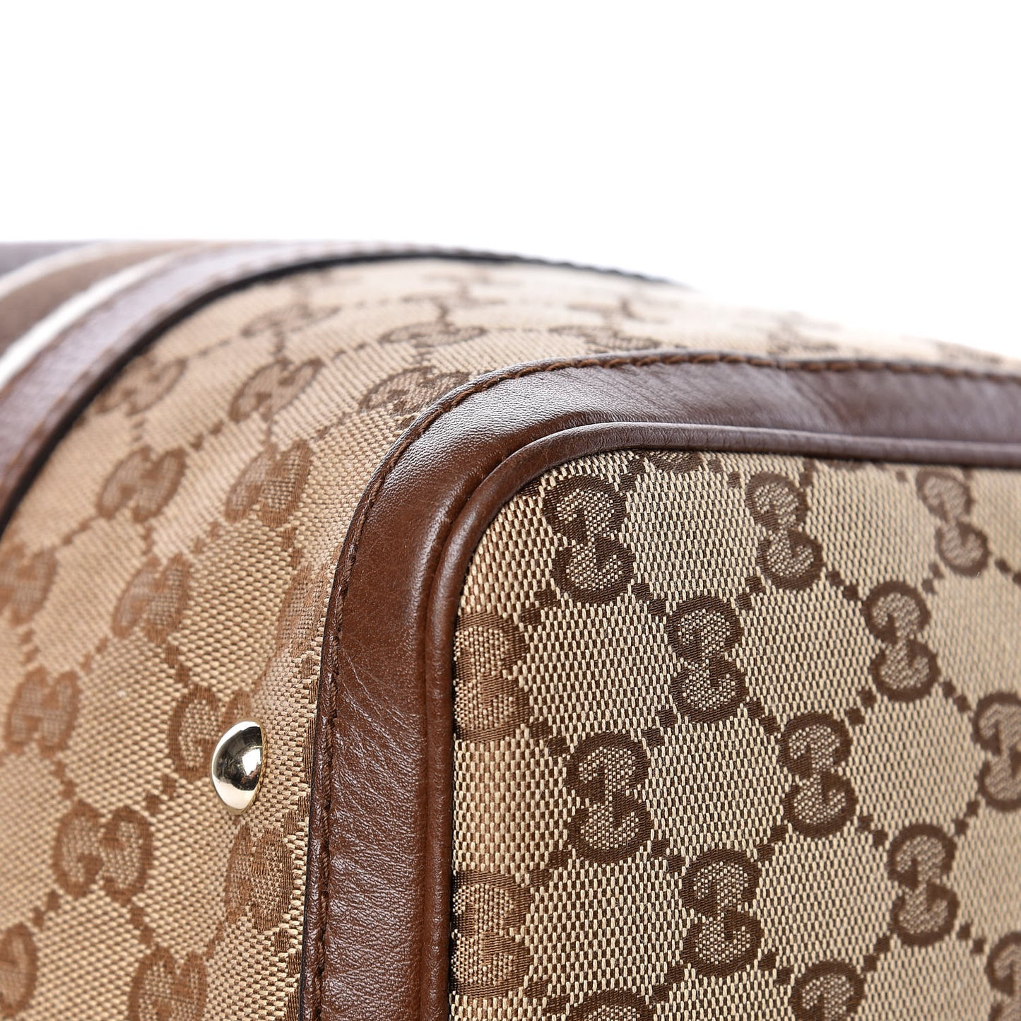 Monogram Web Medium Boston Dark Brown