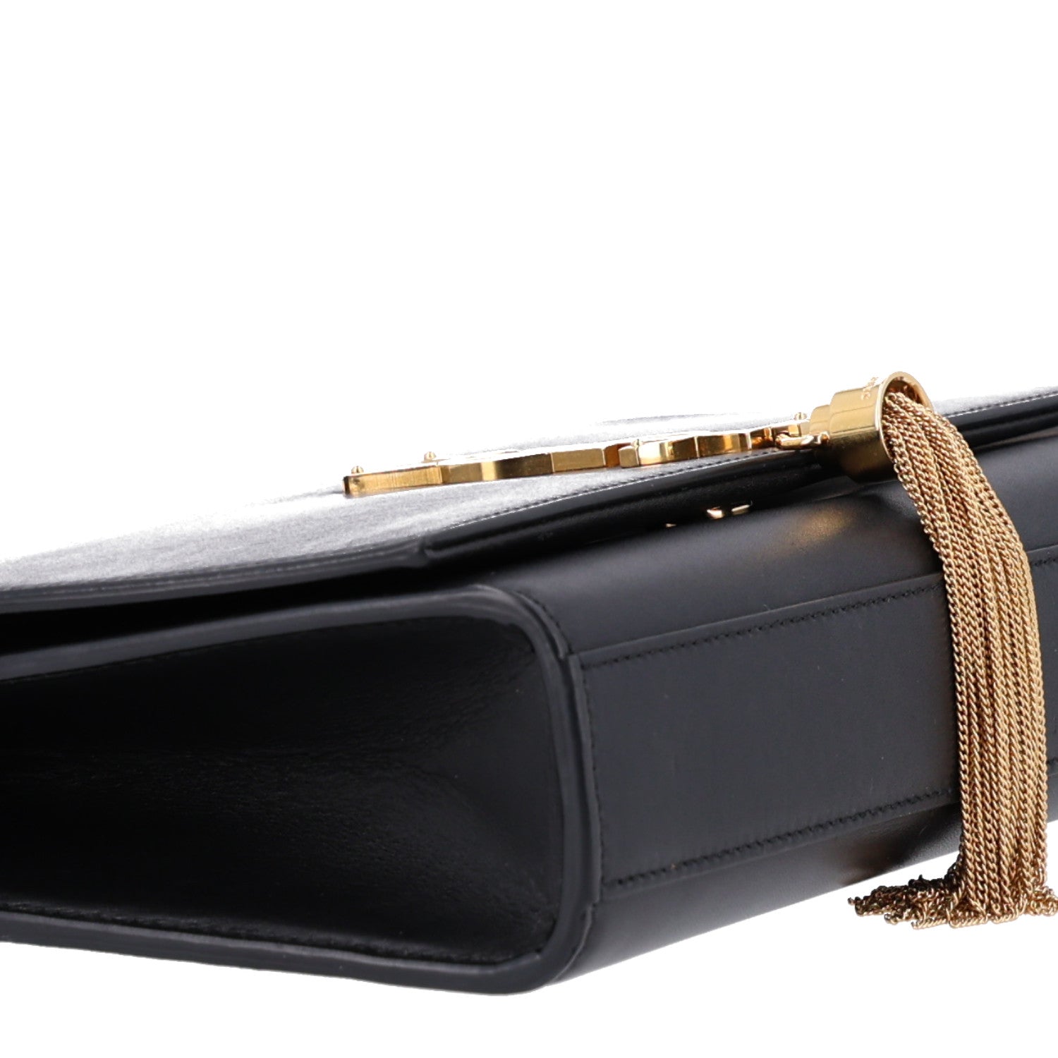 Saint Laurent Smooth Calfskin Medium Classic Monogram Kate Tassel Satchel Black 10 of 11