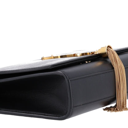 Saint Laurent Smooth Calfskin Medium Classic Monogram Kate Tassel Satchel Black 10 of 11