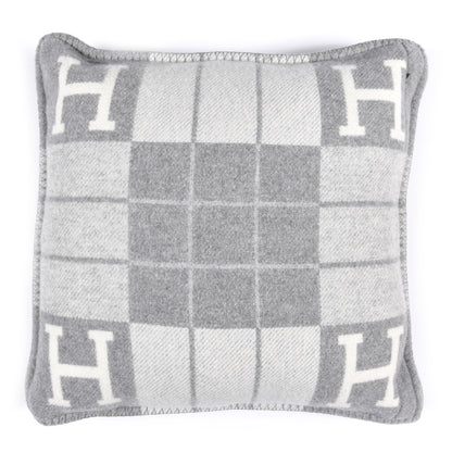 Hermes Wool Cashmere Avalon III Pillow PM Ecru Gris Clair 2 of 4