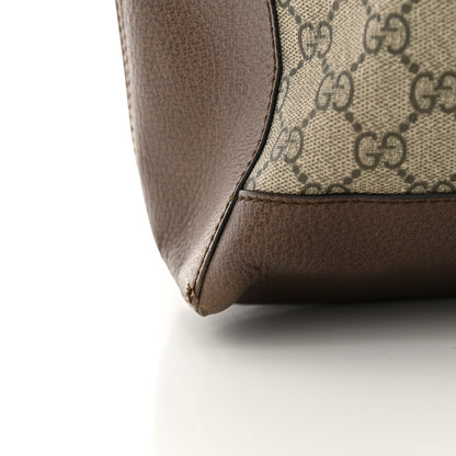 Gucci GG Supreme Monogram Web Ophidia Tote Brown 12 of 13