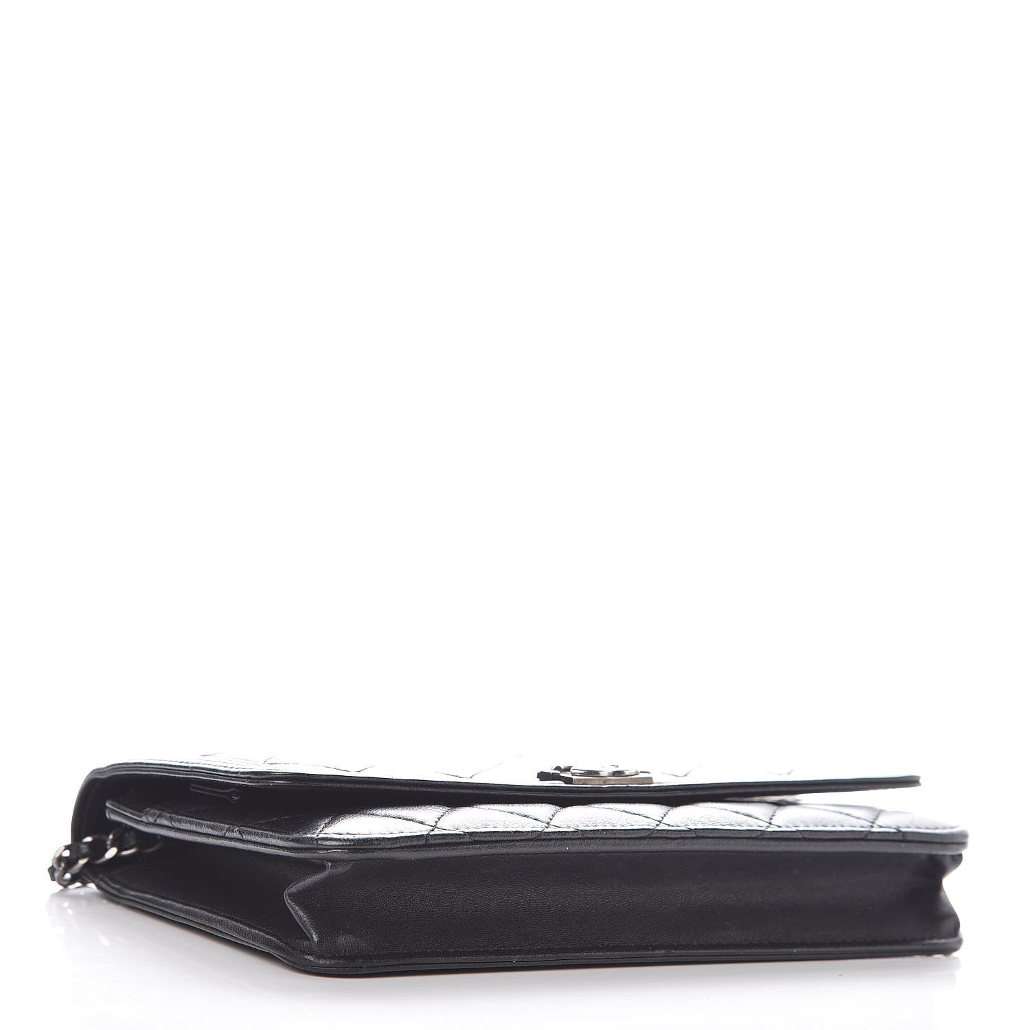 Chanel Lambskin Quilted Boy Wallet On Chain WOC Black 4 of 11