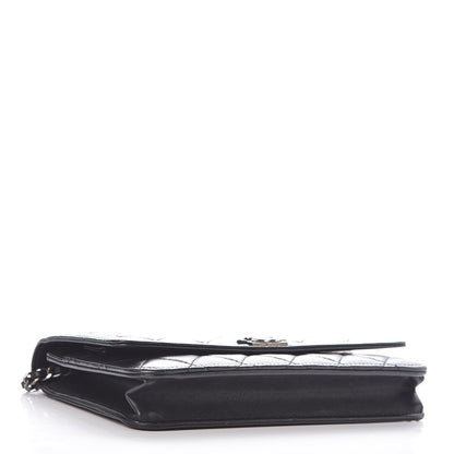 Chanel Lambskin Quilted Boy Wallet On Chain WOC Black 4 of 11