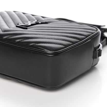 Saint Laurent Calfskin Matelasse Monogram Lou Camera Bag Black 9 of 10