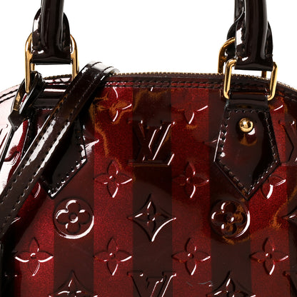Louis Vuitton Vernis Rayures Alma BB Amarante 7 of 9