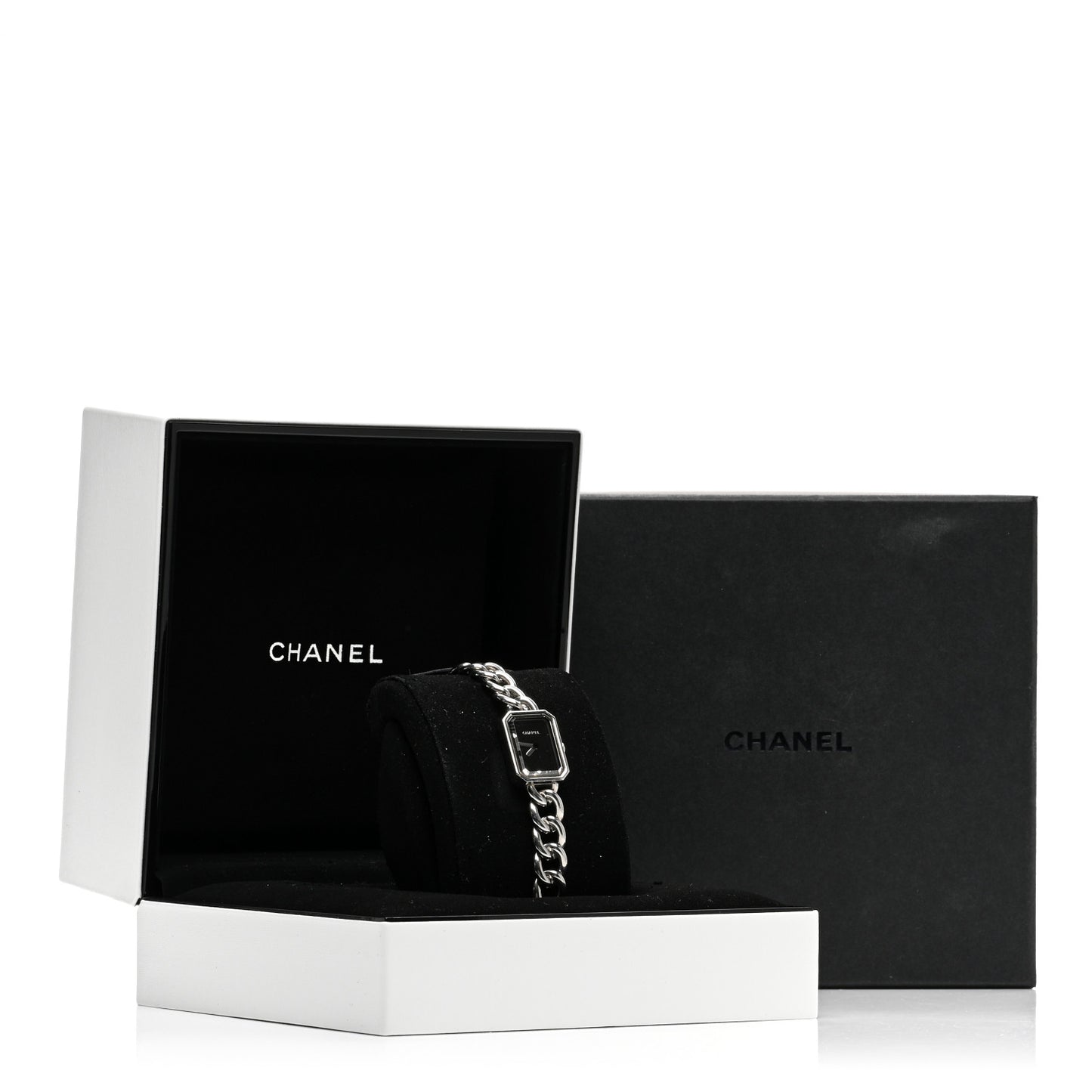 Stainless Steel 16mm Chain Premiere Quartz Watch Black