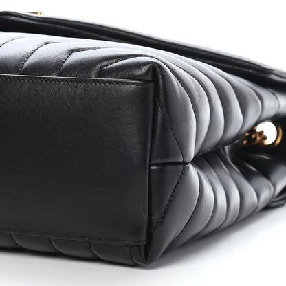Saint Laurent Calfskin Y Quilted Monogram Medium Loulou Chain Satchel Black 9 of 9