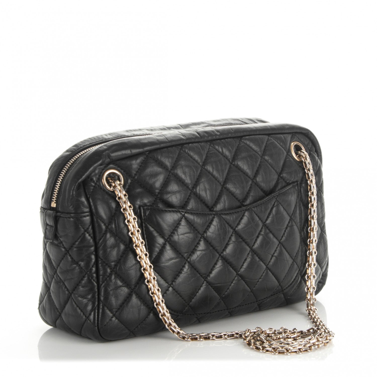 Chanel Aged Calfskin Quilted Medium Reissue Camera Case Black 3 of 6