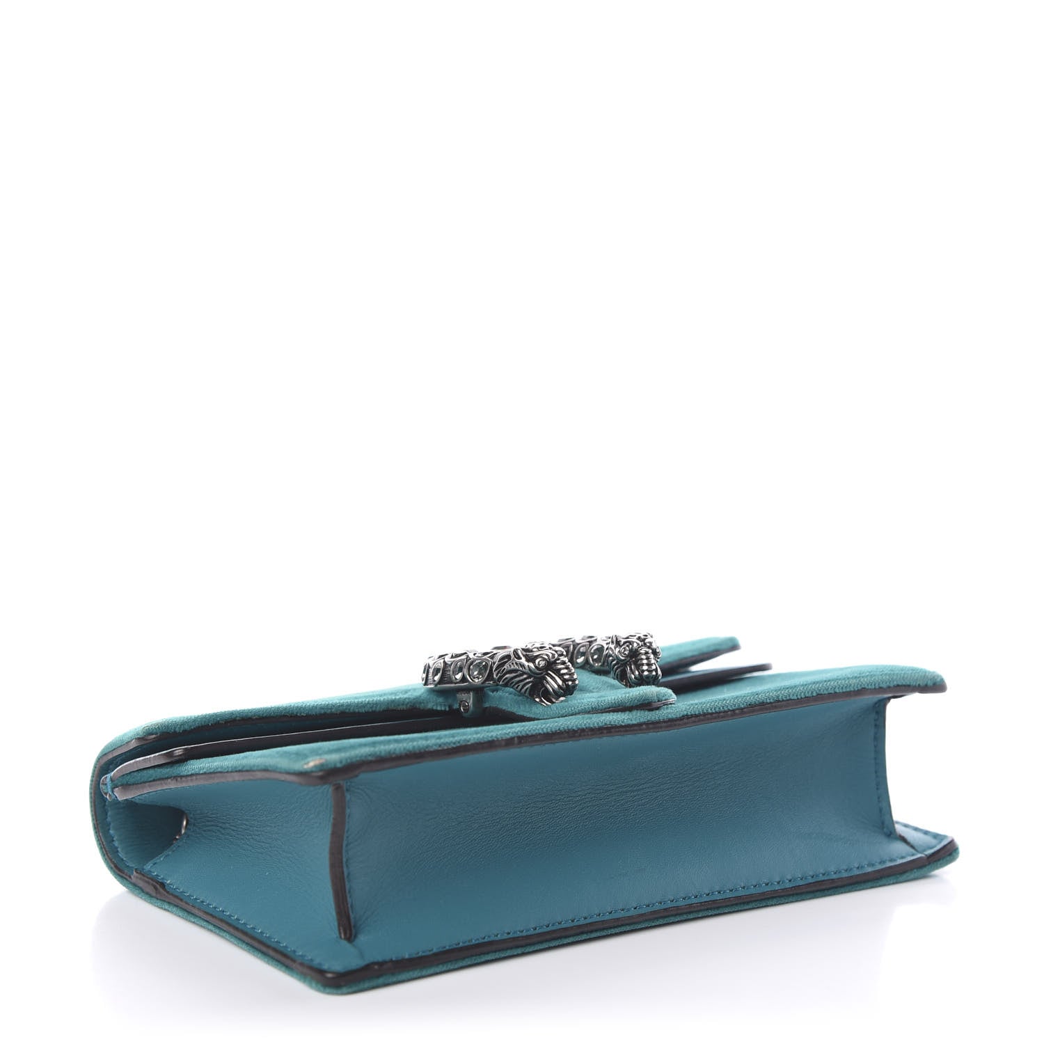 Gucci Velvet Super Mini Dionysus Shoulder Bag Pavone Cyan 3 of 11