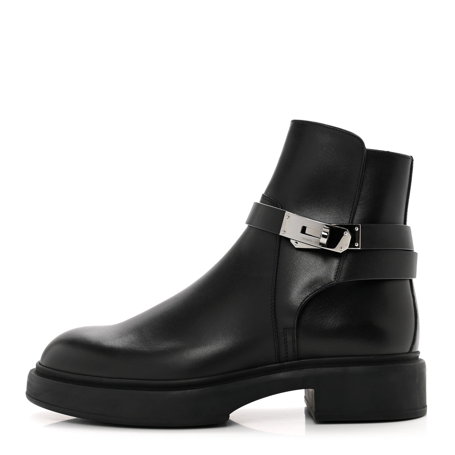 Hermes Calfskin Veo Ankle Boots 37.5 Black 2 of 9