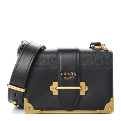 Prada City Calf Saffiano Cahier Bag Black 1 of 9