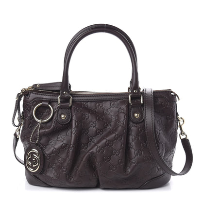 Gucci Guccissima Medium Sukey Top Handle Bag Dark Brown 1 of 12