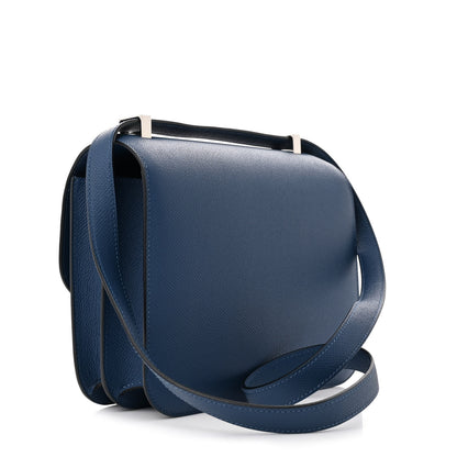 Hermes Epsom Enamel Constance 24 Deep Blue 3 of 14