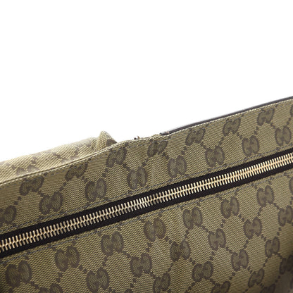 Gucci GG Monogram Web Double Pocket Belt Bag Green Dark Brown 9 of 11