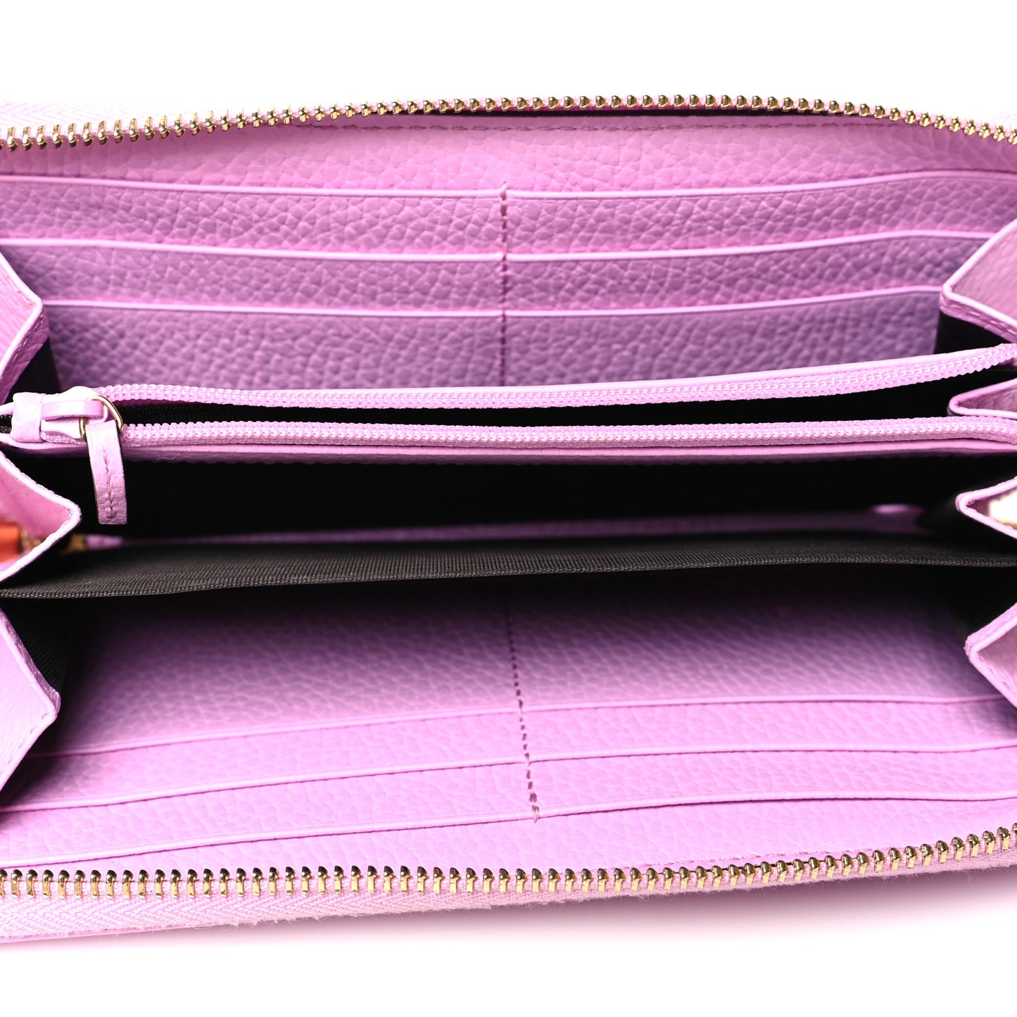 Dollar Calfskin GG Marmont Bosco Zip Around Wallet Malva