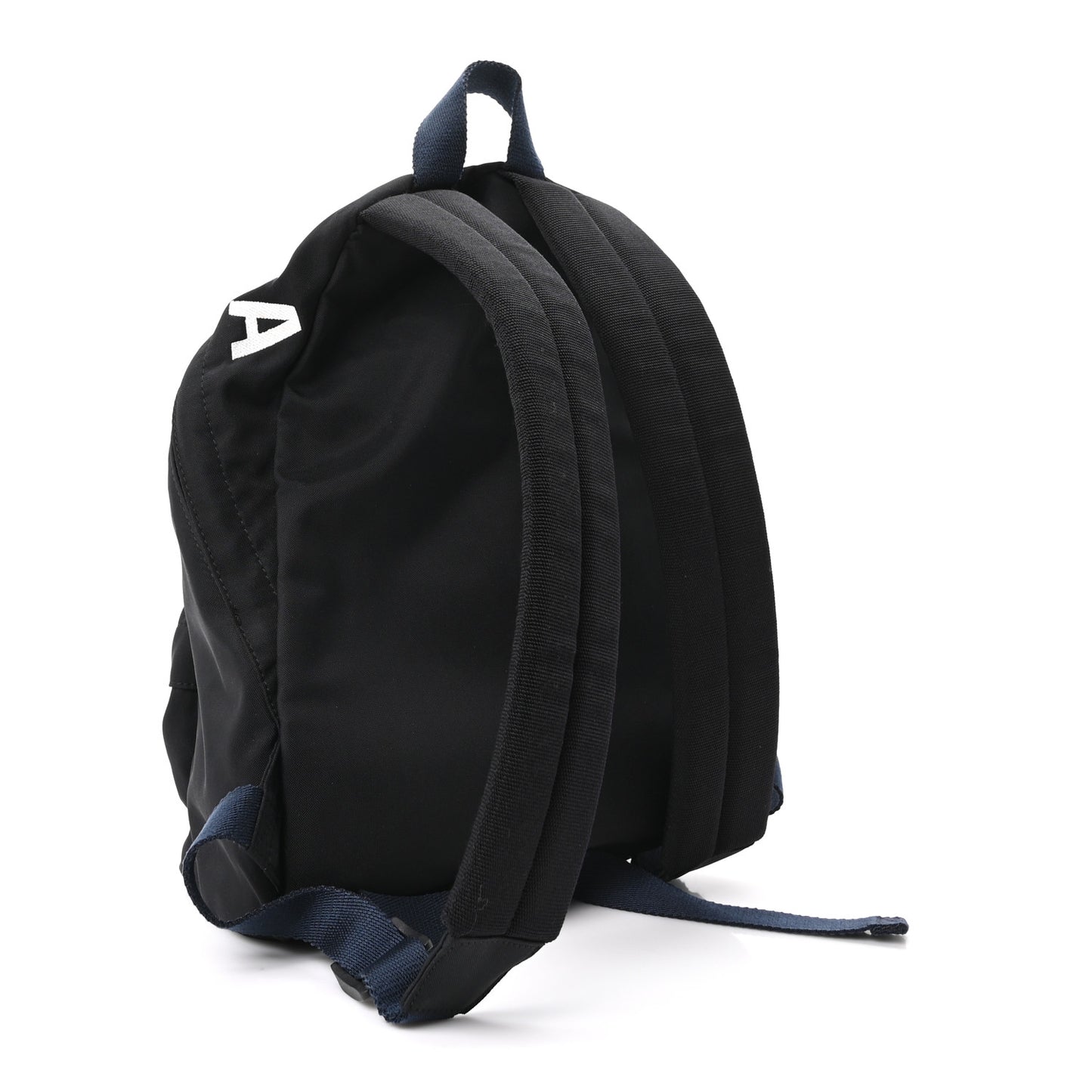 Sport Nylon Logo Embroidered S Wheel Backpack Black