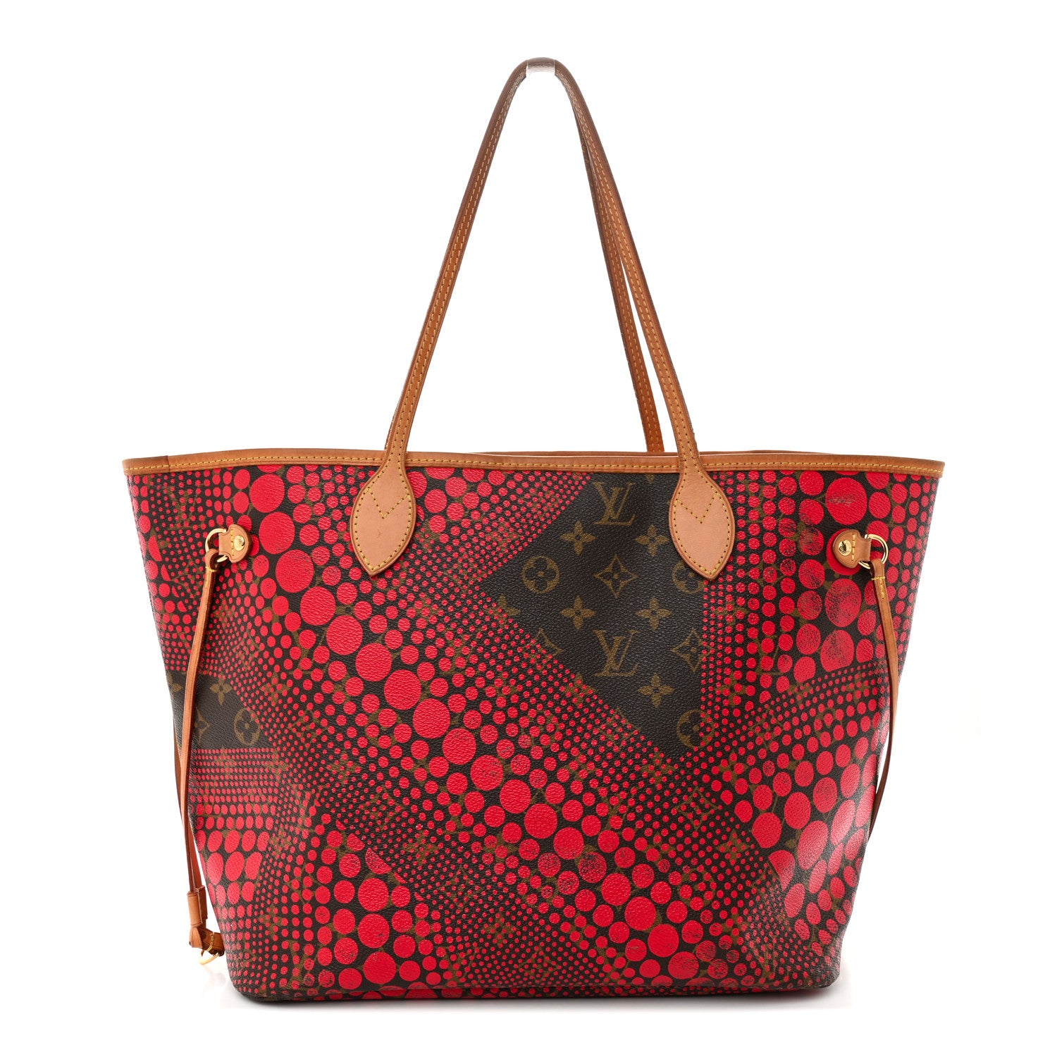 Louis Vuitton Monogram Kusama Waves Neverfull MM Red 1 of 13