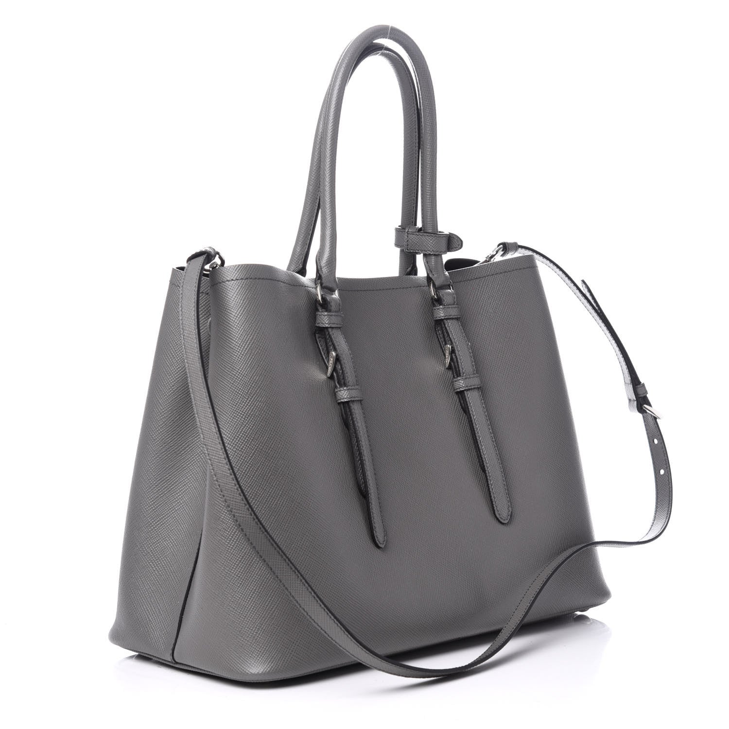 Prada Saffiano Cuir Large Double Bag Marmo 4 of 10