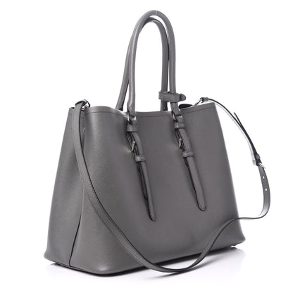 Prada Saffiano Cuir Large Double Bag Marmo 4 of 10