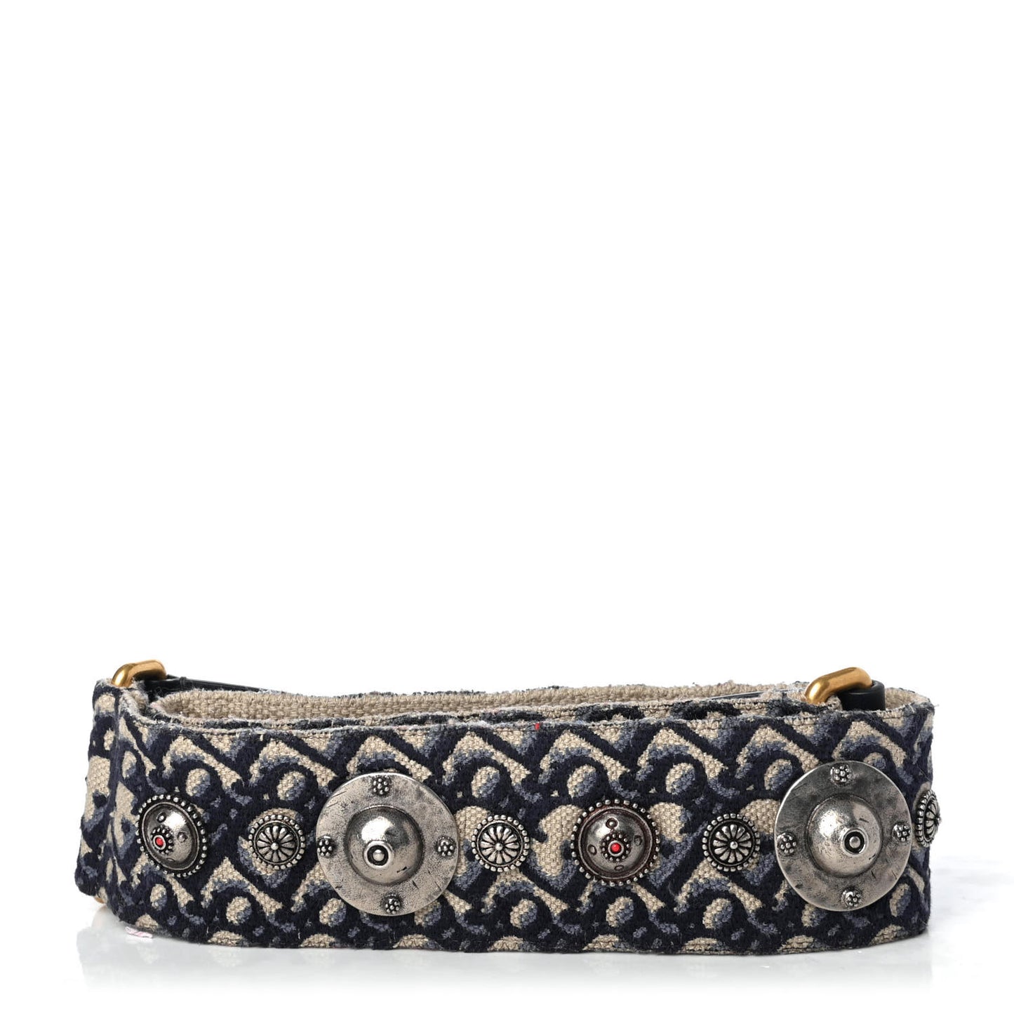 Oblique Studded Shoulder Strap Blue