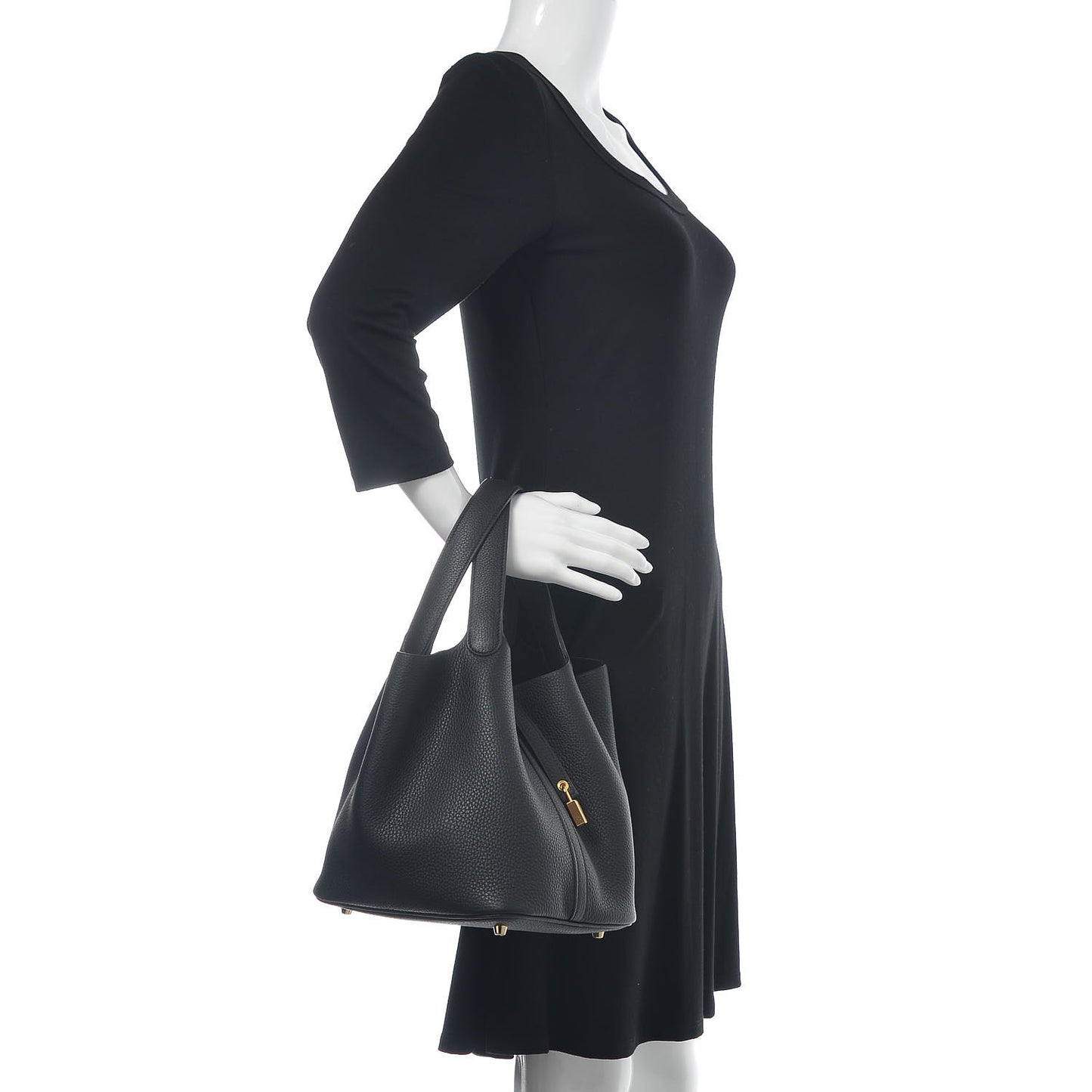 Taurillon Clemence Picotin Lock 22 MM Black
