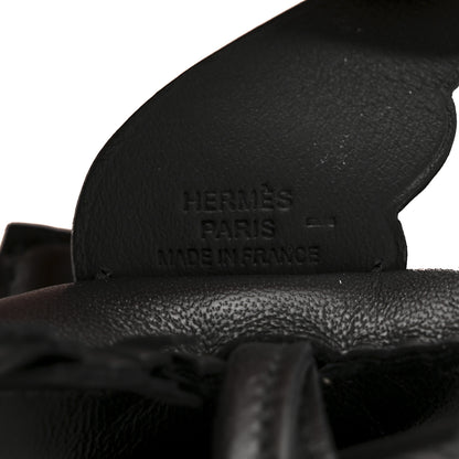 Hermes Milo Lambskin Lizard Touch Grigri Rodeo Pegase Horse Bag Charm PM So Black 3 of 5