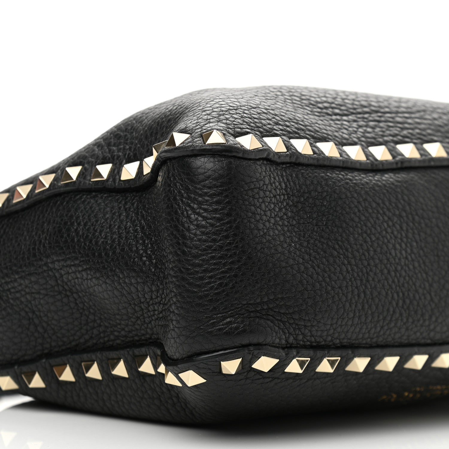 Valentino Garavani Pebbled Calfskin Small Rockstud Flip-Lock Messenger Bag Black 7 of 9