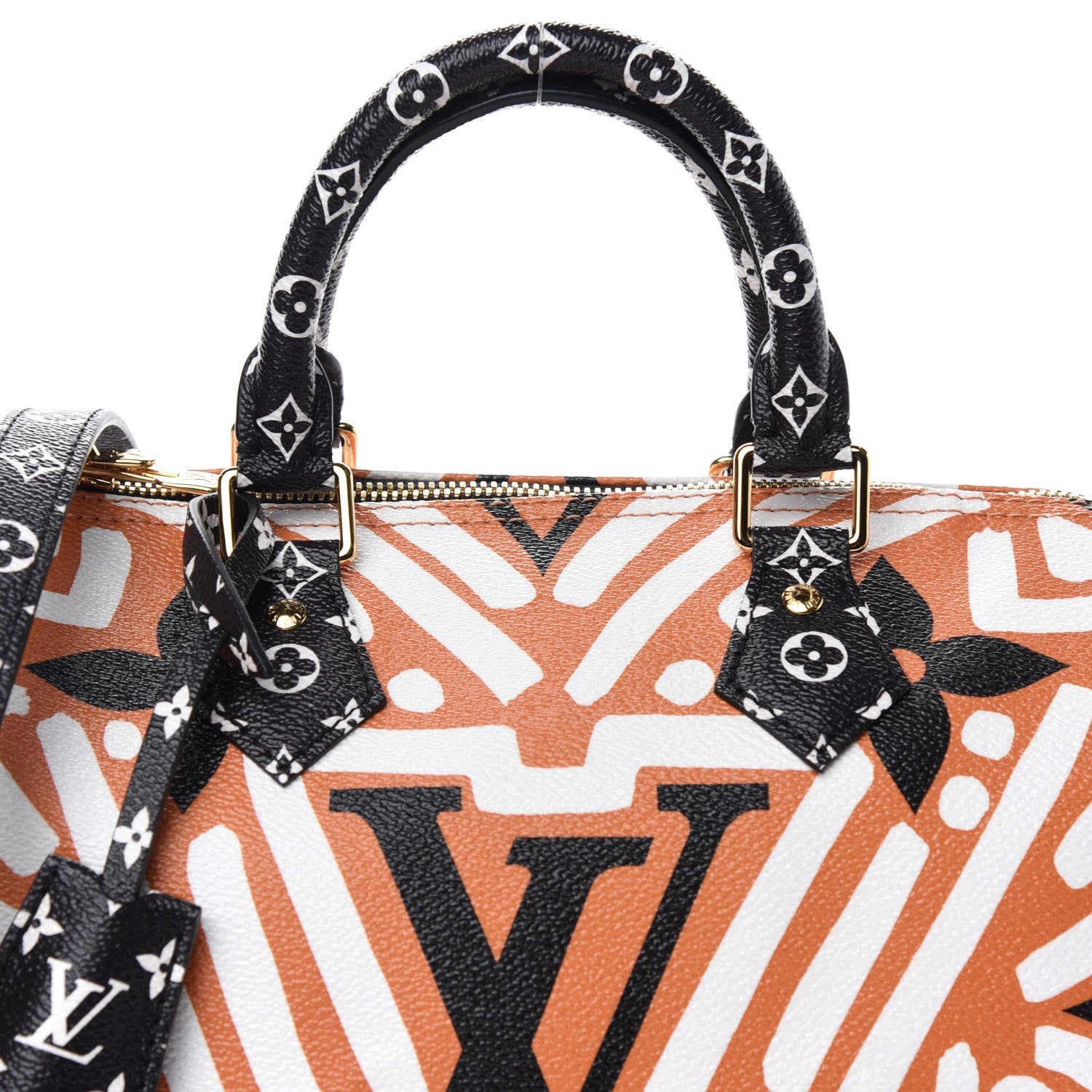 Louis Vuitton Monogram Giant Crafty Speedy Bandouliere 25 Creme Caramel 7 of 9
