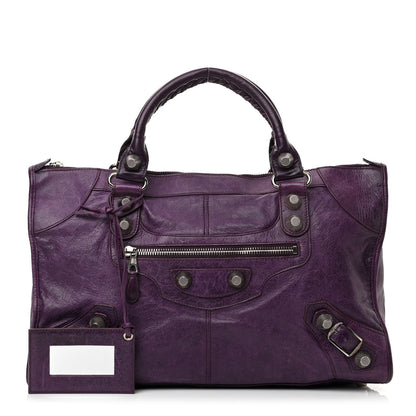 Balenciaga Agneau Giant 21 Silver Hardware Work Raisin 1 of 18