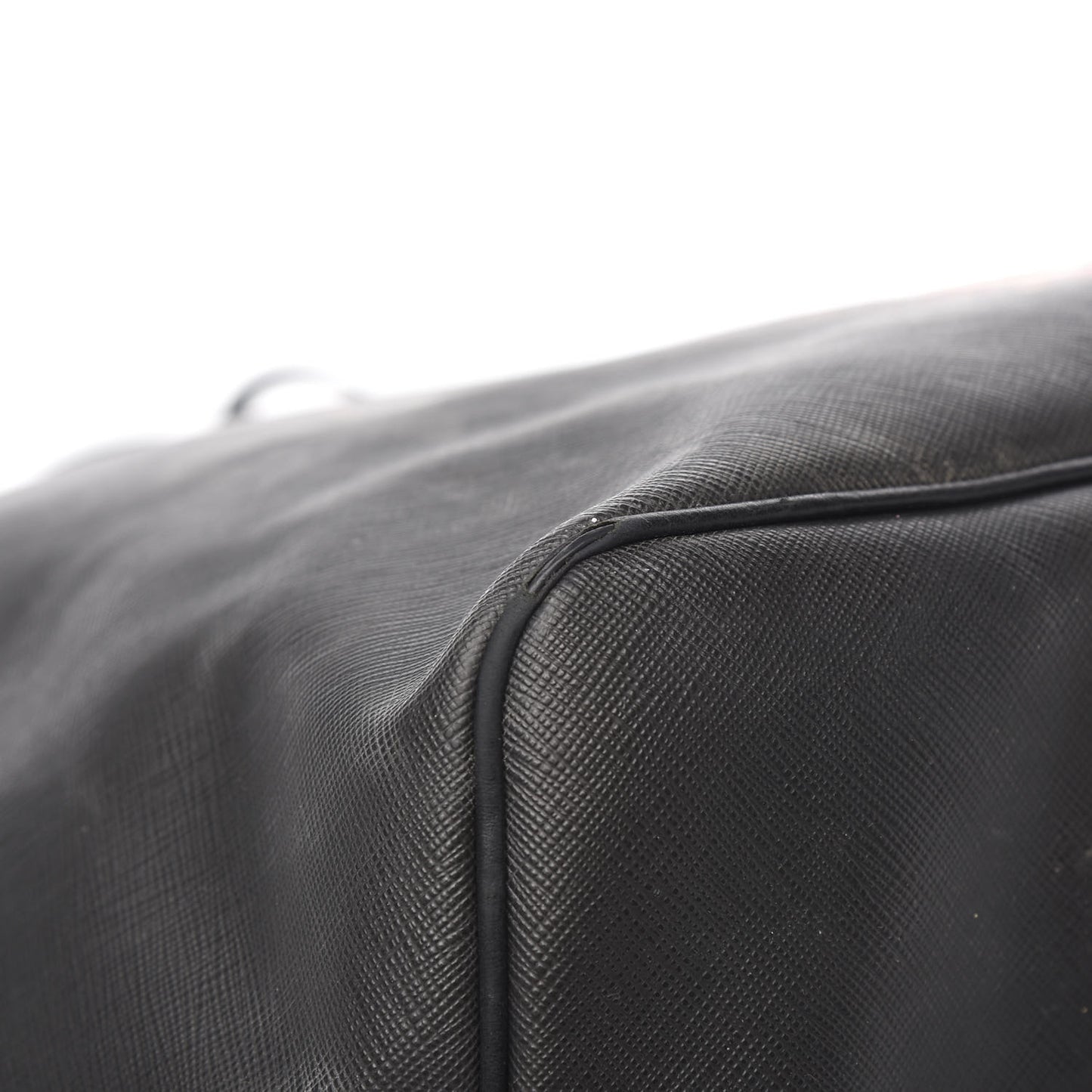 Textured Coated Canvas Rottweiler Pint Large Antigona Tote Black