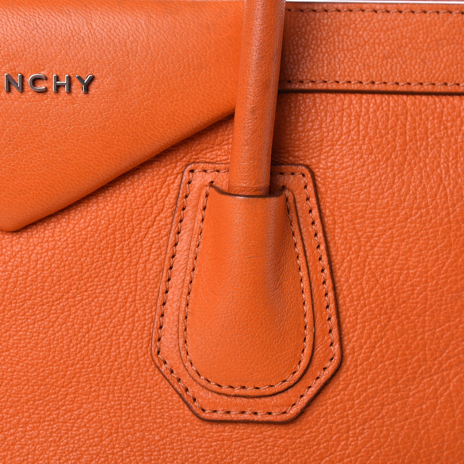 Givenchy Grained Goatskin Antigona Zippered Tote Orange 40 of 44