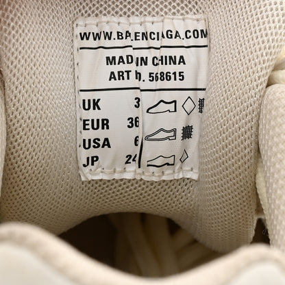 Balenciaga Rubber Mesh Tri-Color Womens Track.2 Open Sneakers 36 Mint Light Beige Grey 7 of 8